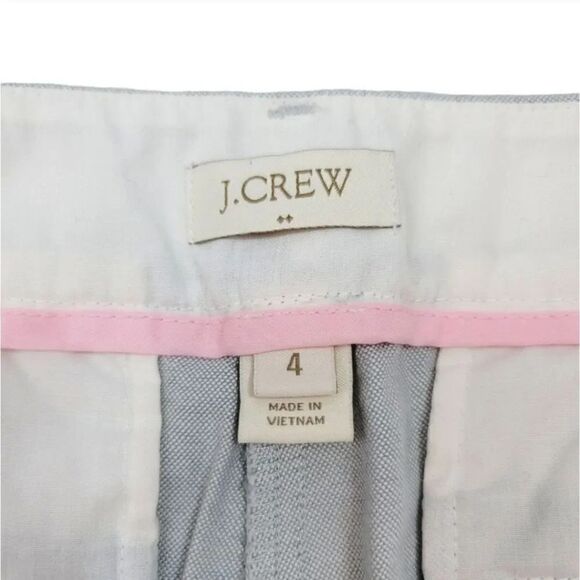 J. Crew Skimmer Oxford Cotton Crop Trouser Pants in Gray Size 4 - Picture 6 of 10